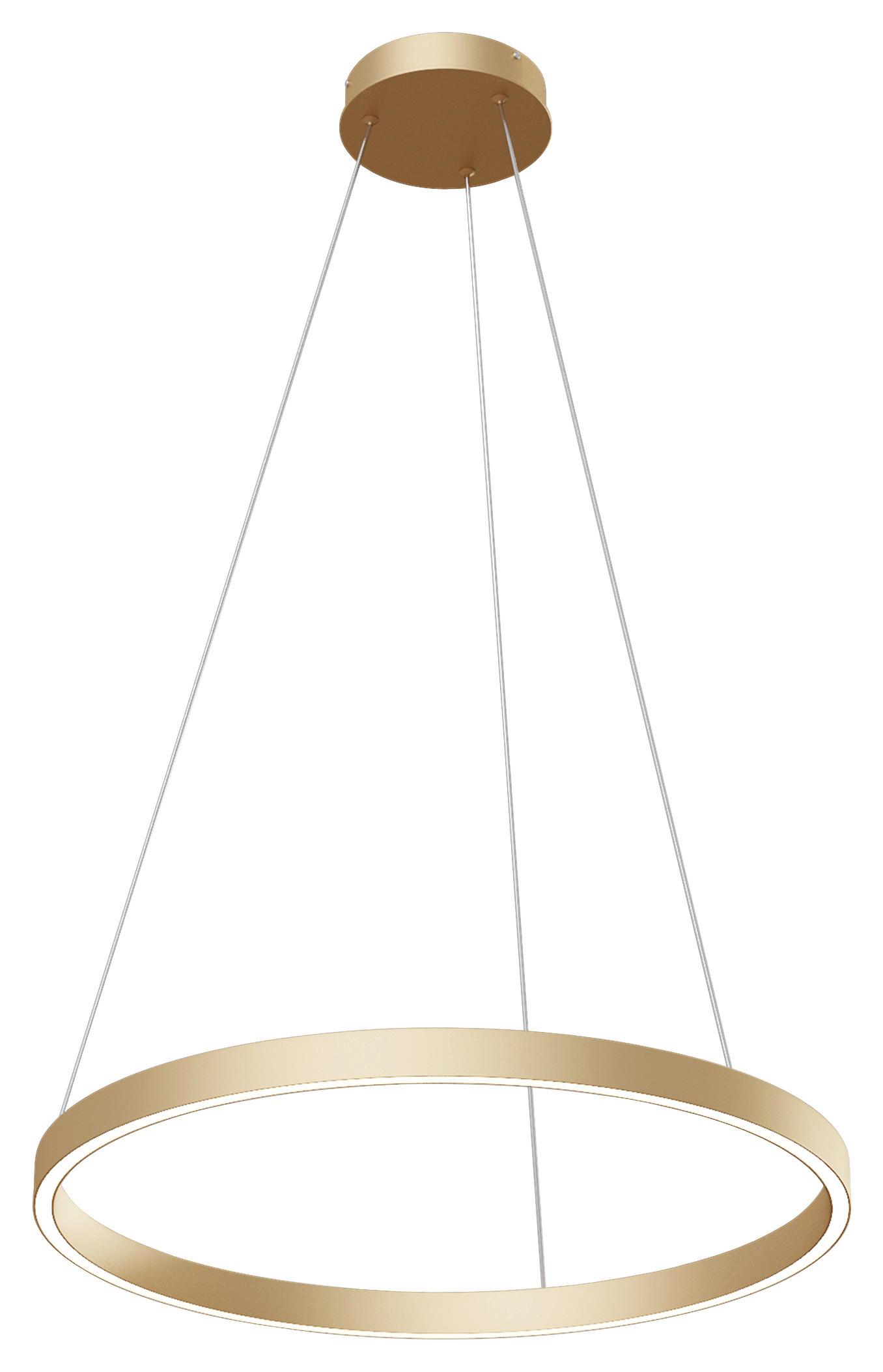 Pendelleuchte Rim - Messingfarben, Trend, Metall (60/60/120cm) - MAYTONI