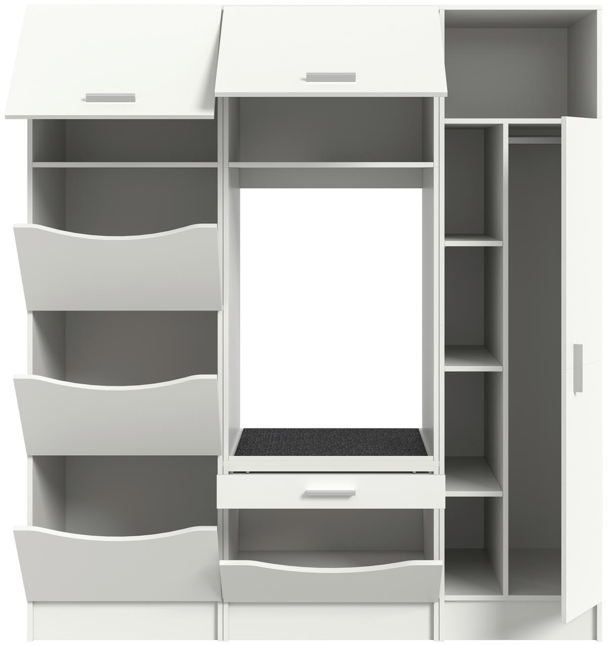 Hauswirtschaftsraum Free Weiß B: 166 Cm - Weiß, Basics, Holzwerkstoff (166/195/68cm) - MID.YOU