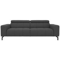 3-sitzer-sofa Kopfteil Verstellbar Cunelli Grau - Schwarz/Grau, Design, Textil (238/79/104cm) - MID.YOU