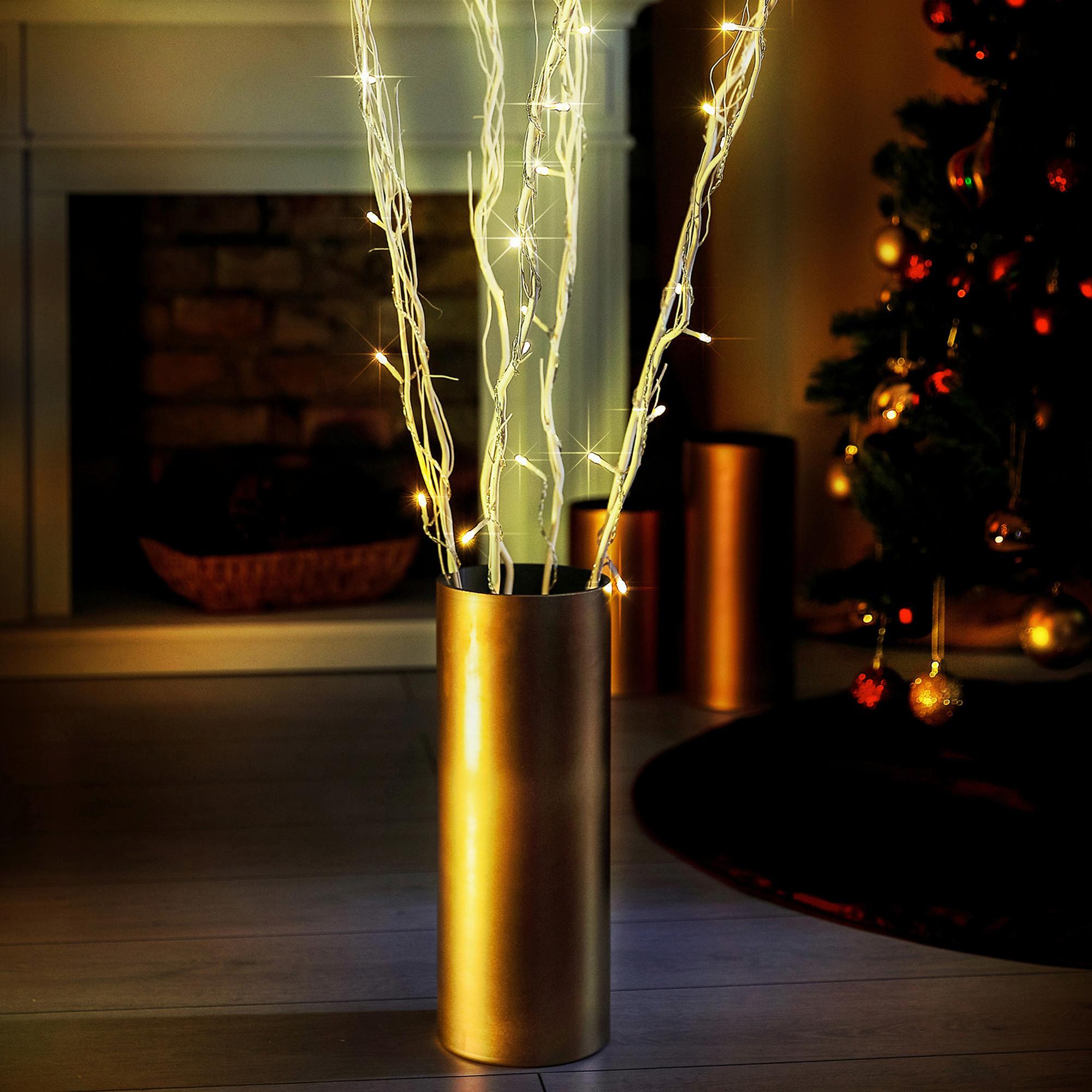 Led Karácsonyi Figura Led-Es Világító Ág - ezüstszínű, Basics, műanyag/fém (120cm)