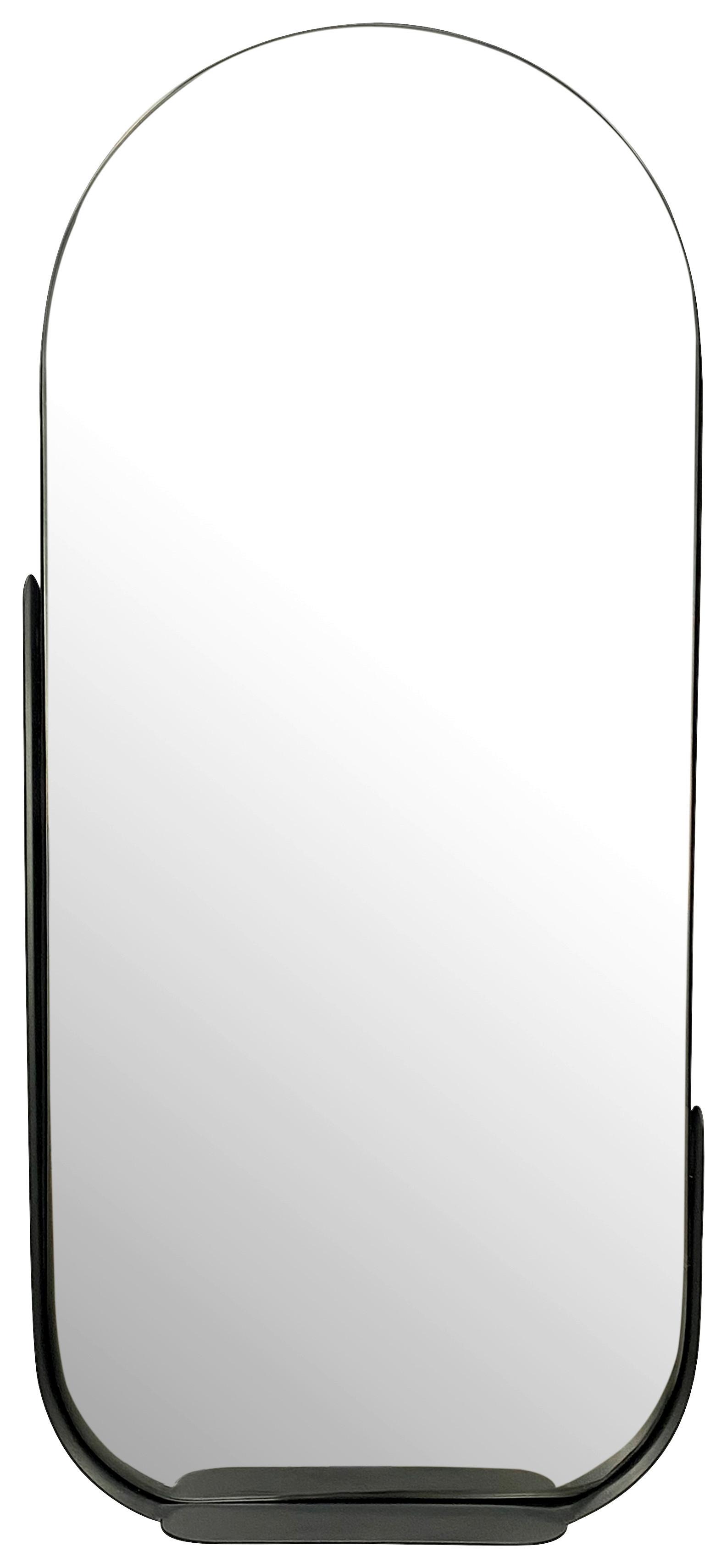 Wandspiegel Schwarz B: 51 cm - Schwarz, Design, Glas/Metall (51/114/8cm) - MID.YOU
