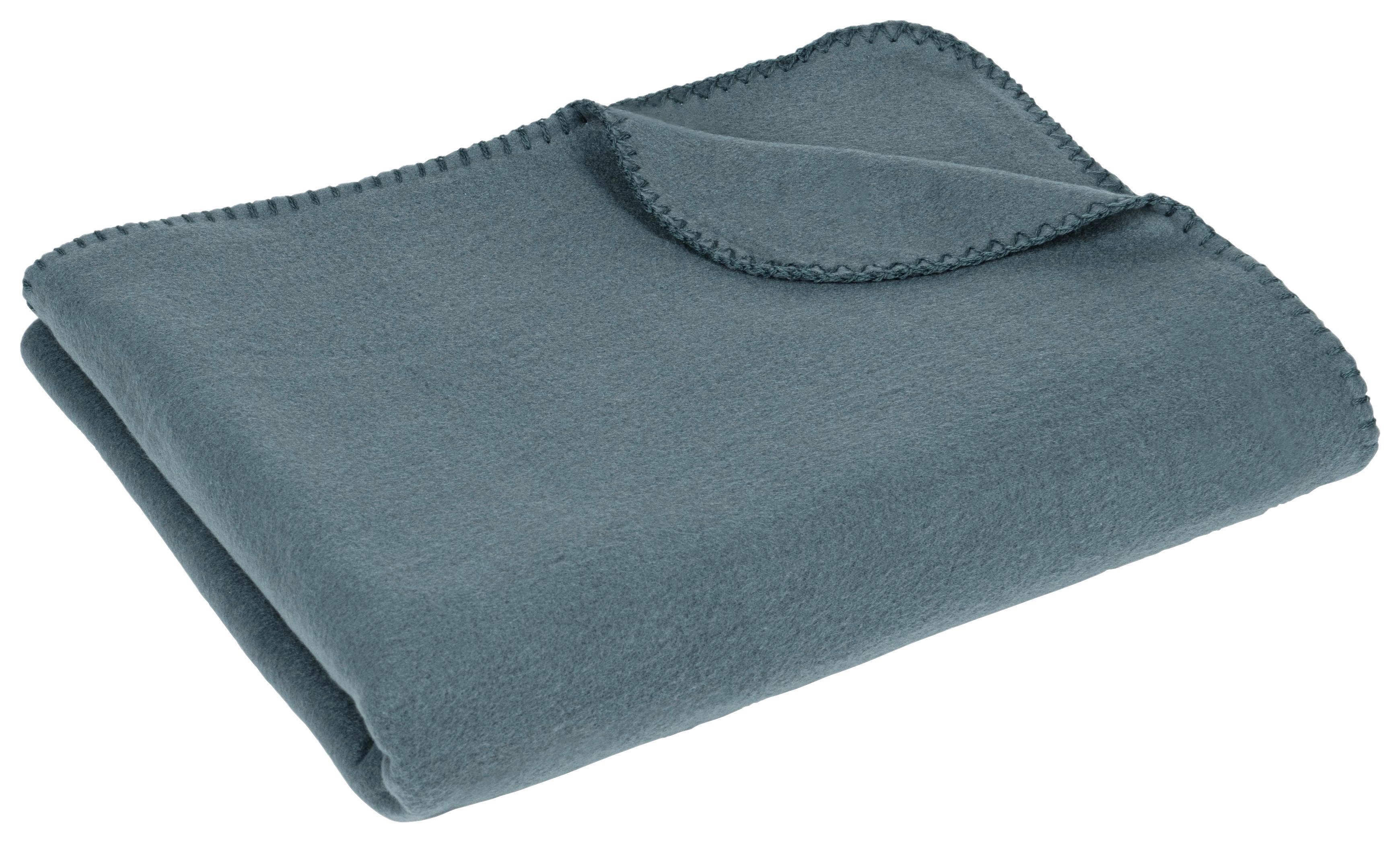 Fleecedecke Tina Anthrazit 130x160 Cm - Anthrazit, KONVENTIONELL, Textil (130/160cm) - Ondega