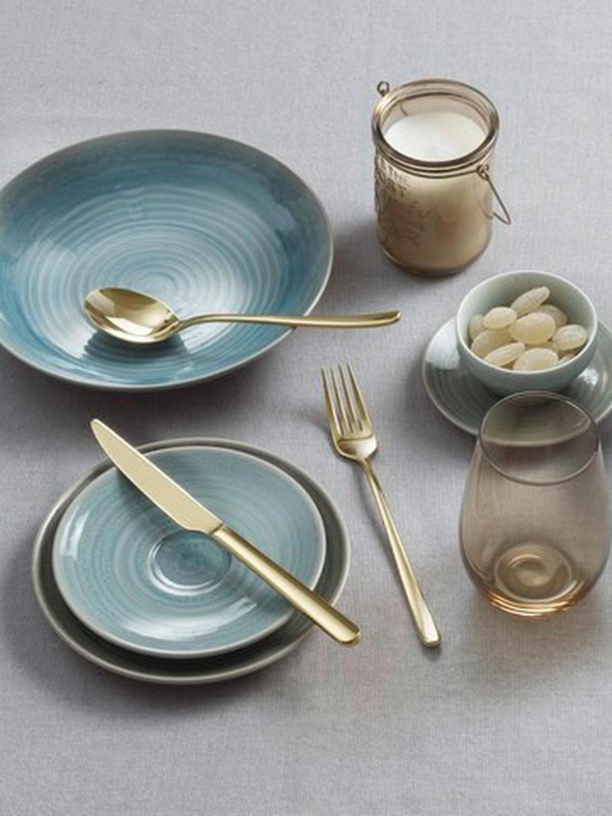 sada príborov SKY TREASURE - medová, Basics, kov - Pintinox