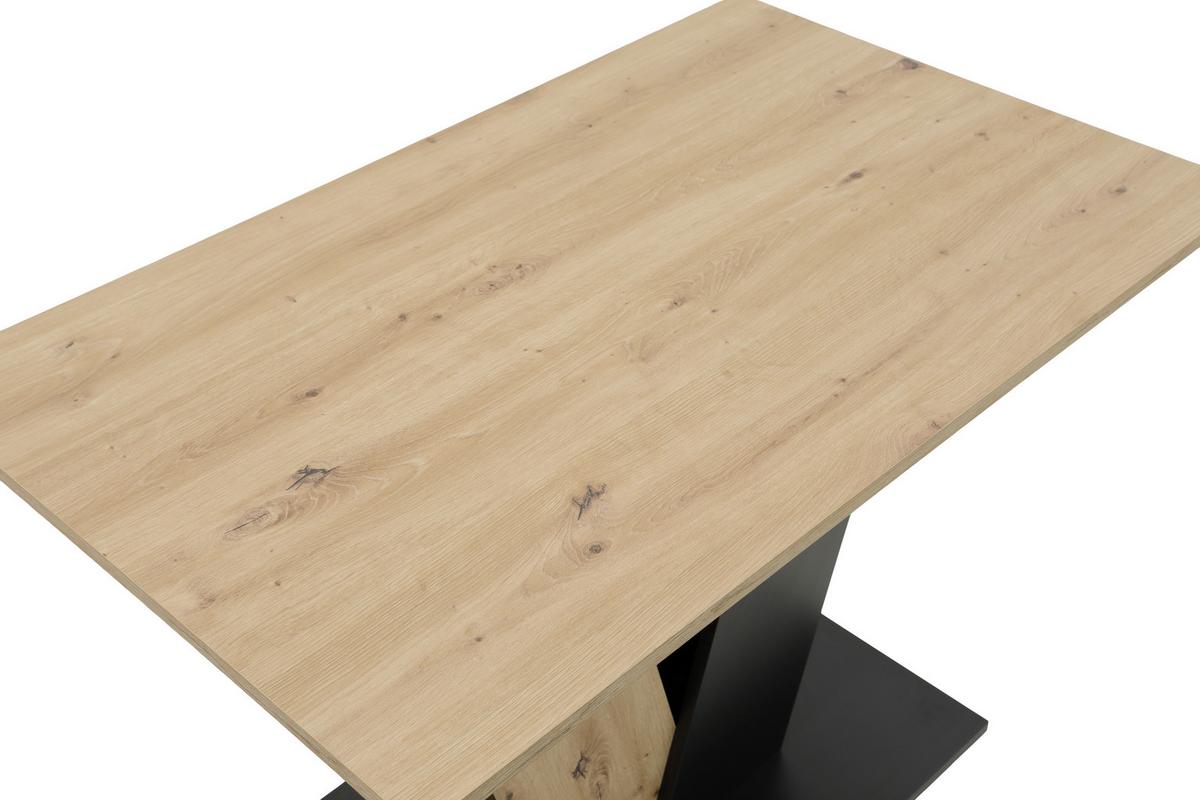 ESSTISCH JUDITH T - Schwarz/Eiche Artisan, MODERN, Holzwerkstoff (110/76/68cm) - P & B
