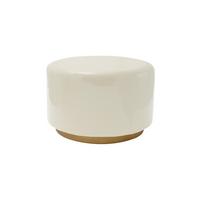 Beistelltisch Deco Goldfarben, Beige L: 51,5 cm - Beige/Goldfarben, Design, Metall (51,5/43/51,5cm) - Kayoom