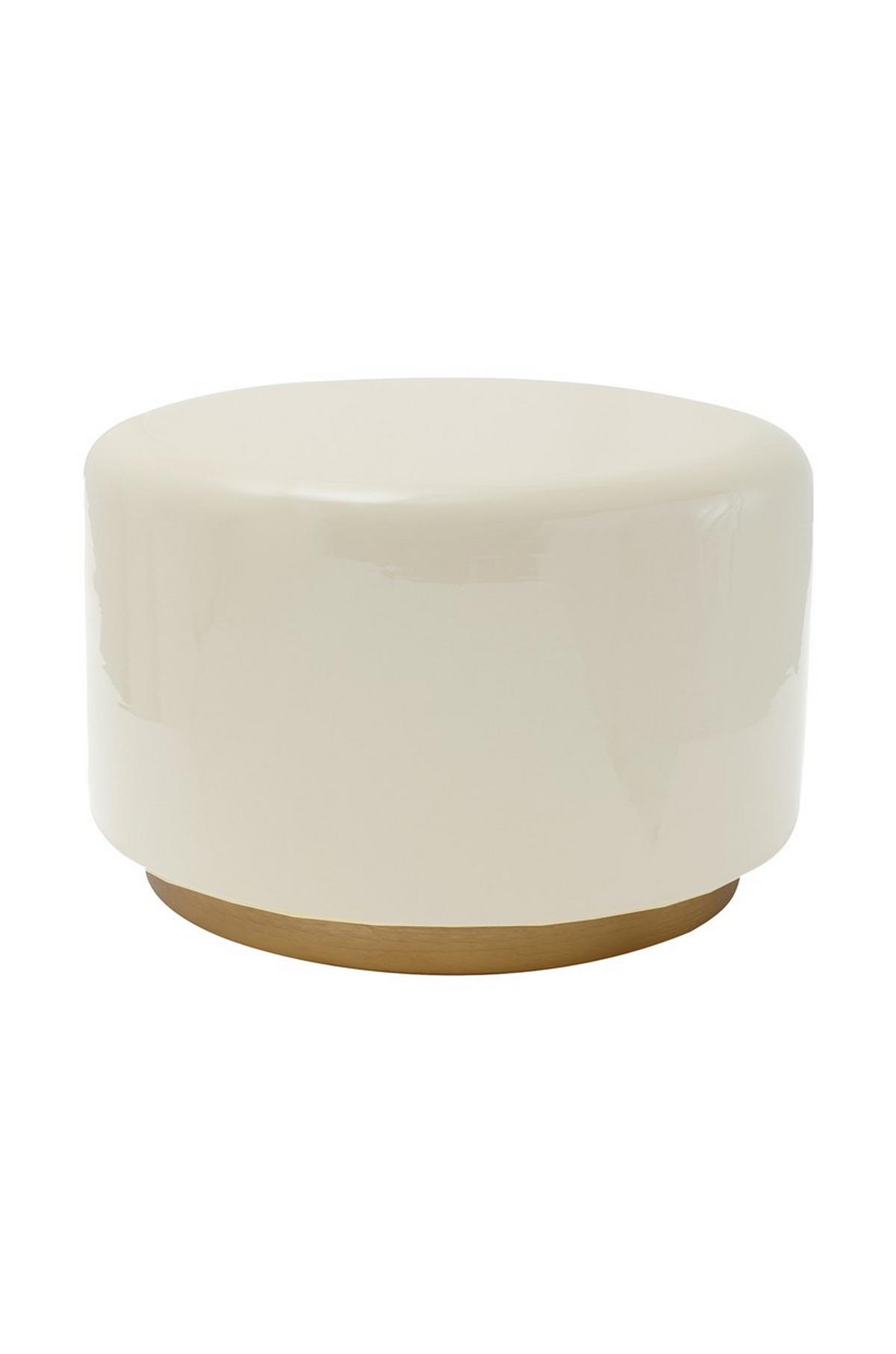 Beistelltisch Deco Goldfarben, Beige L: 51,5 cm - Beige/Goldfarben, Design, Metall (51,5/43/51,5cm) - Kayoom