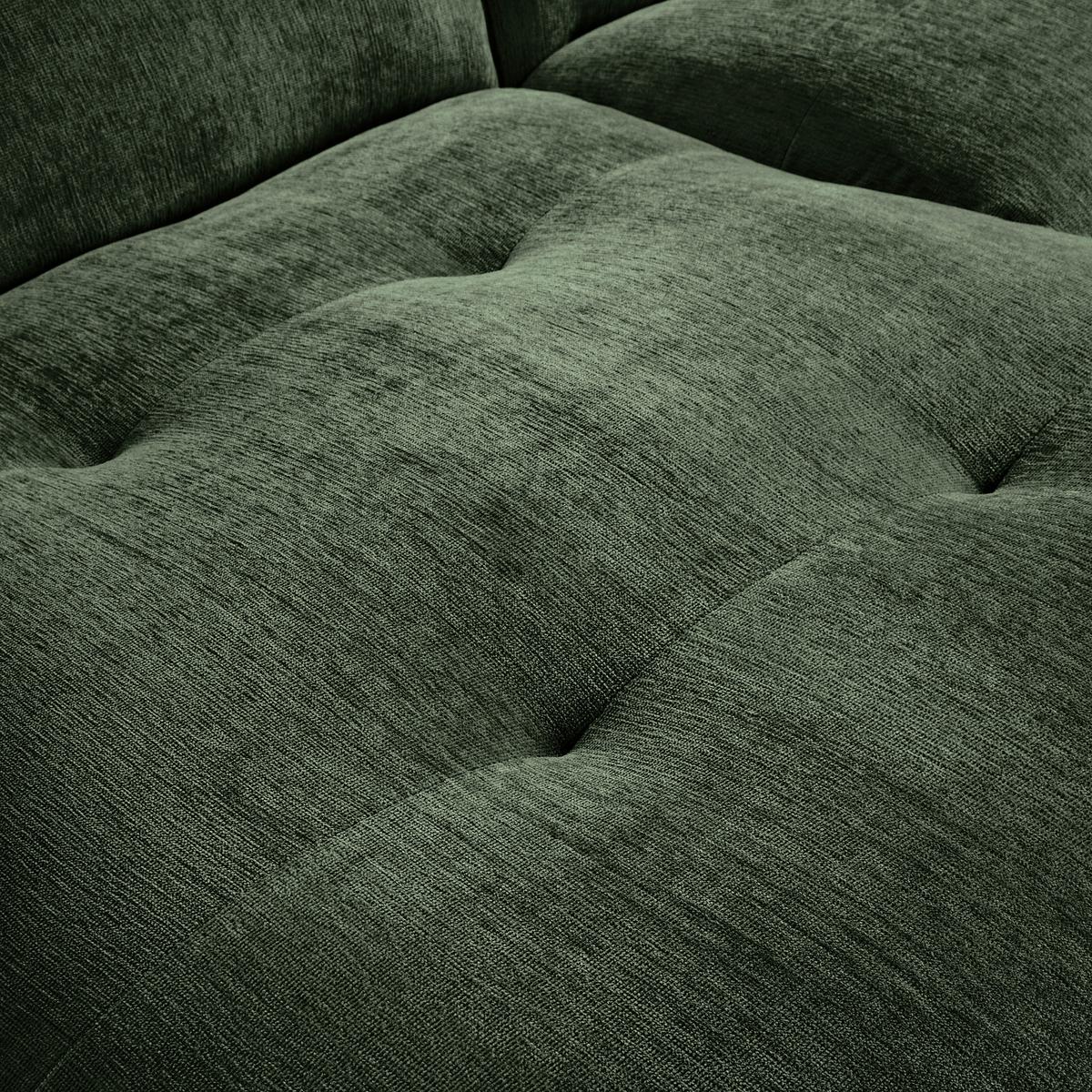 Ecksofa Fluffy Dunkelgrün S: 184x269 Cm - Dunkelgrün/Schwarz, MODERN, Textil (184/269cm) - Trendmanufaktur