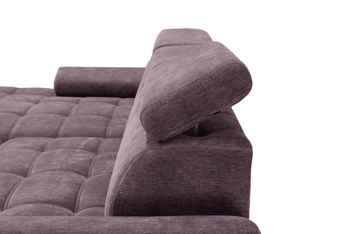 Rohová sedačka VEGAS, ľavá, černicová ženilka - čierna/černicová, Design, drevo/textil (173/294cm)
