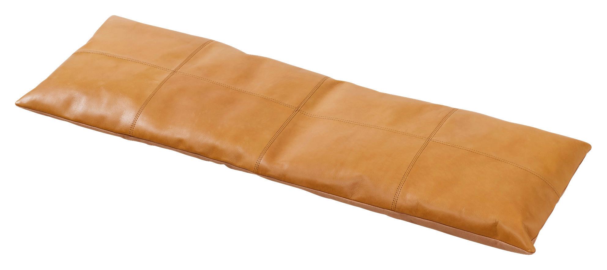 Bankauflage Lederkissen Braun B: 104 cm - Braun, Design, Leder (104/3/35cm) - MID.YOU