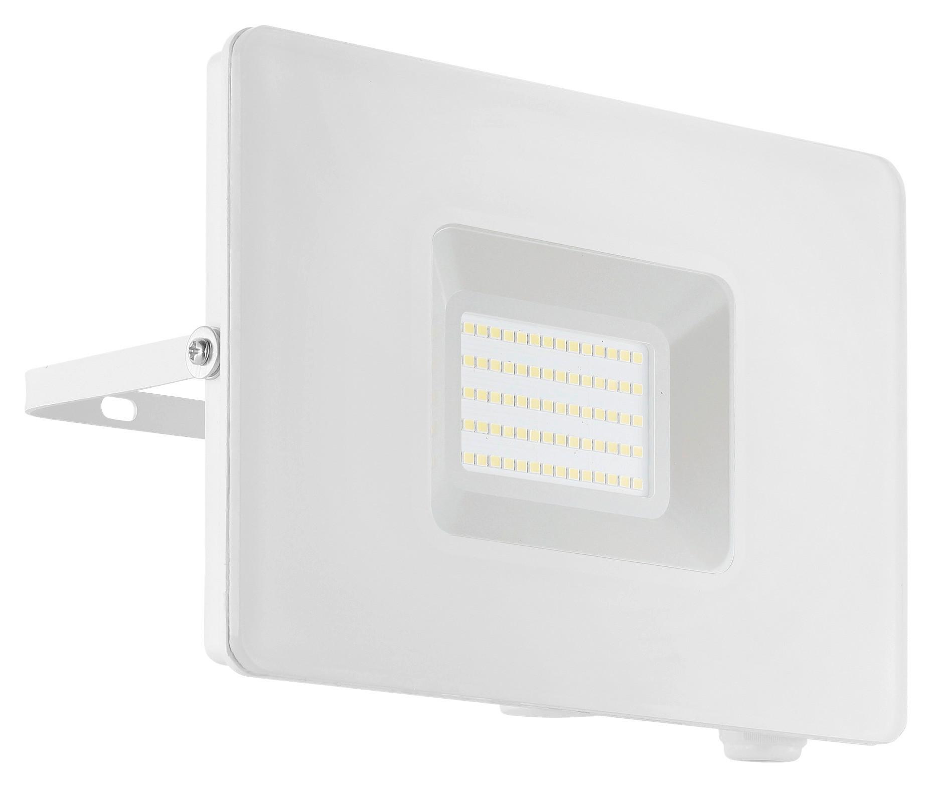Led Außenleuchte Faedo 50 W Aluminium, Wandmontage - Weiß, Basics, Glas/Metall (20,5cm)