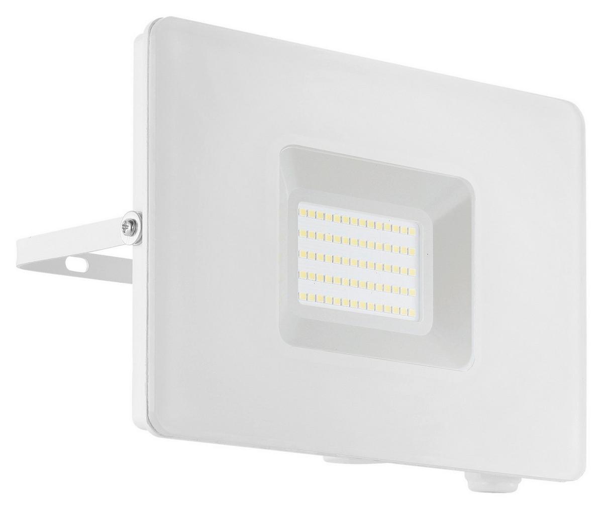 Led Außenleuchte Faedo 50 W Aluminium, Wandmontage - Weiß, Basics, Glas/Metall (20,5cm)