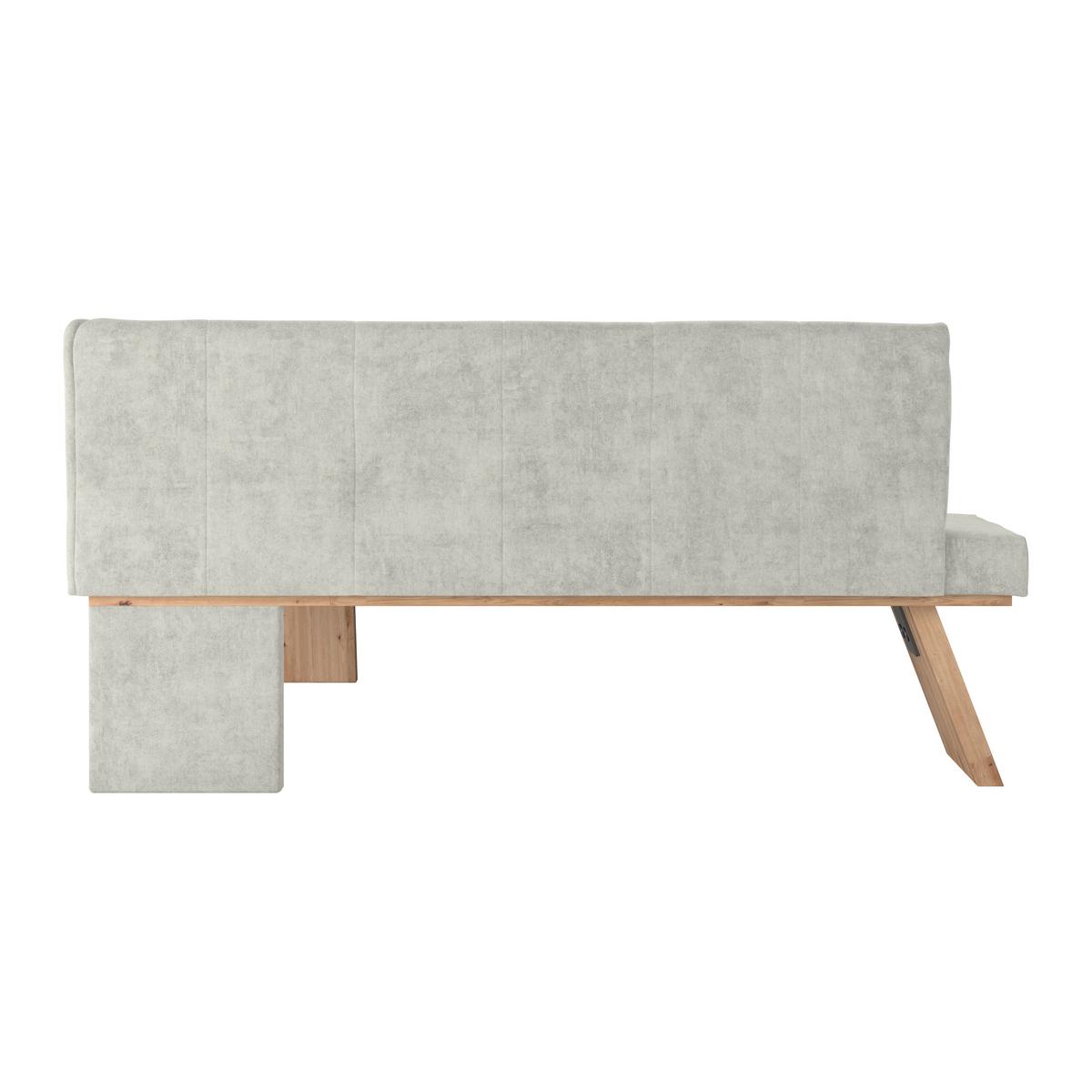 Eckbank Emma Ii Webstoff Hellgrau, B: 185 Cm - Eichefarben/Hellgrau, KONVENTIONELL, Holzwerkstoff/Textil (185/150cm)