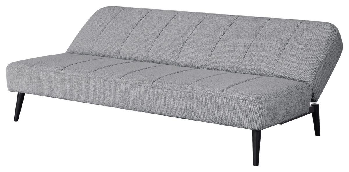 Schlafsofa Lino Grau B: 192 cm - Schwarz/Grau, Design, Holz/Textil (192/82/90cm) - Livetastic