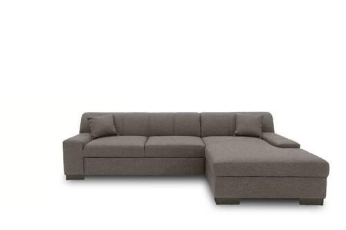Ecksofa Norma Grau Webstoff - Wengefarben/Grau, Design, Textil (268/153cm) - MID.YOU