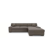 Ecksofa Mit Schlaffunktion Norma Grau Webstoff - Wengefarben/Grau, Design, Textil (268/153cm) - MID.YOU