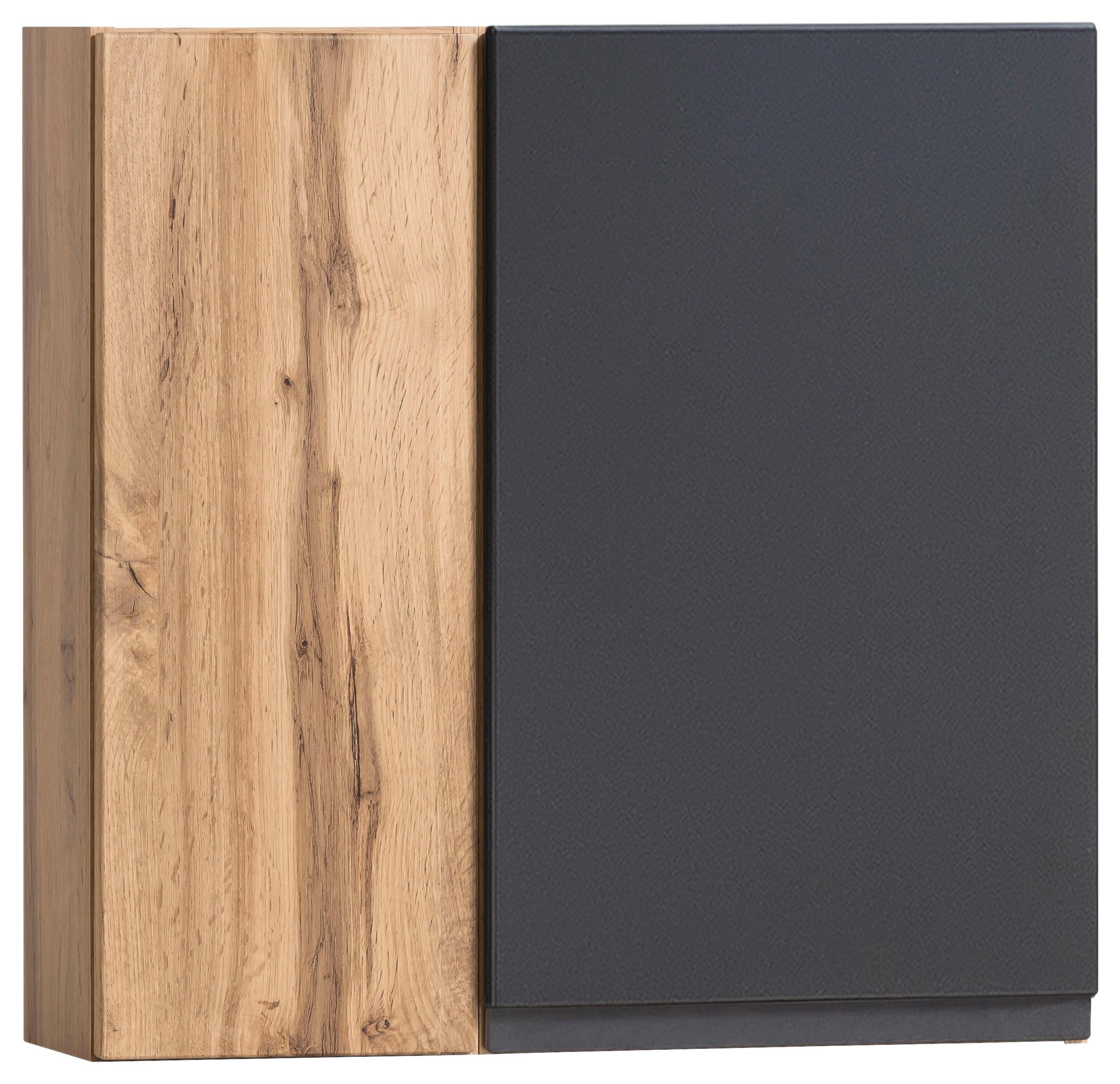 Hängeschrank Verese B: 65 cm Eiche Wotan/Grau - Eiche Wotan/Grau, MODERN, Holzwerkstoff (65/64/20cm) - Held