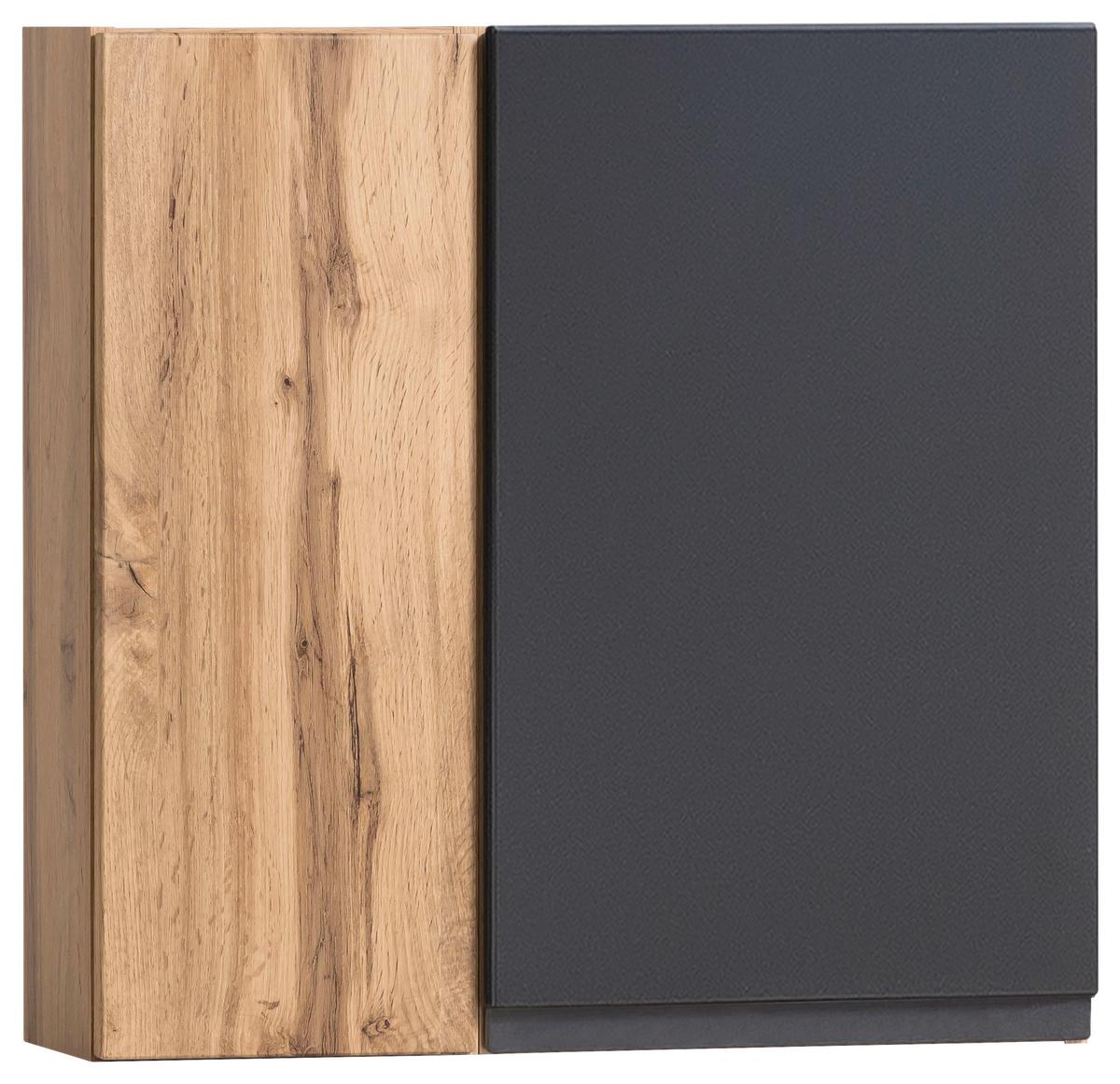 Hängeschrank Verese B: 65 Cm Eiche Wotan/grau - Eiche Wotan/Grau, MODERN, Holzwerkstoff (65/64/20cm) - Held