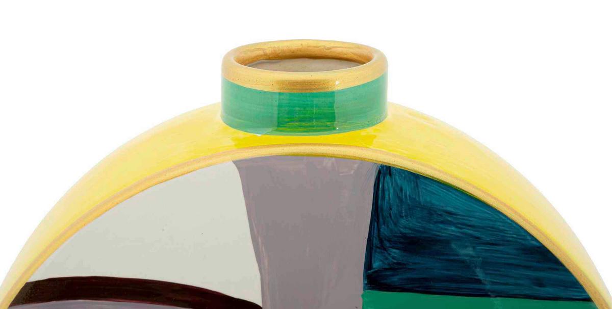 Vase Pot Piccassy Color Round Multicolor B: 23 Cm - Multicolor, Basics, Keramik (23/28/9cm)