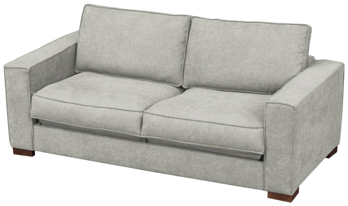 Schlafsofa Texas Hellgrau Webstoff, B: 203 cm - Dunkelbraun/Hellgrau, Design, Textil (203/85/99cm) - MID.YOU