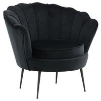 Sessel Calais - Schwarz, Design, Textil/Metall (83/76/77cm) - Livetastic