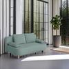 Schlafsofa mit Bettkasten Lara Blaugrau - Buchefarben/Blaugrau, Design, Holzwerkstoff/Textil (193/86/85cm) - P & B