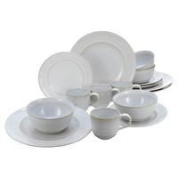 Kombinovaný servis Antique,16 dielny pre 4 osoby - biela, Basics, keramika - Creatable