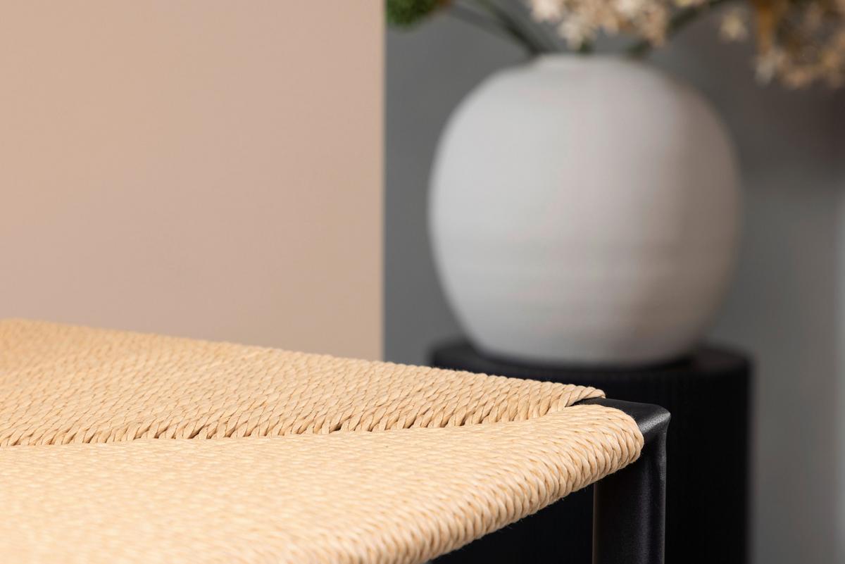 Barhocker-set Polly - Beige/Schwarz, Design, Holz/Metall (45/66/40cm) - Livetastic