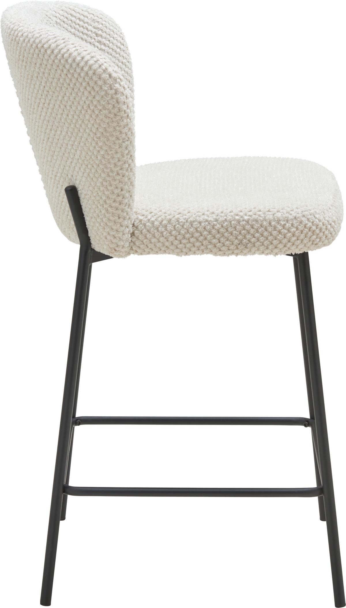 Barhocker Paris - Beige/Schwarz, LIFESTYLE, Holz/Textil (55/101/59cm) - Livetastic