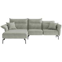 Ecksofa Jakarta - Edelstahlfarben/Hellgrau, Design, Textil (185/265cm) - Livetastic