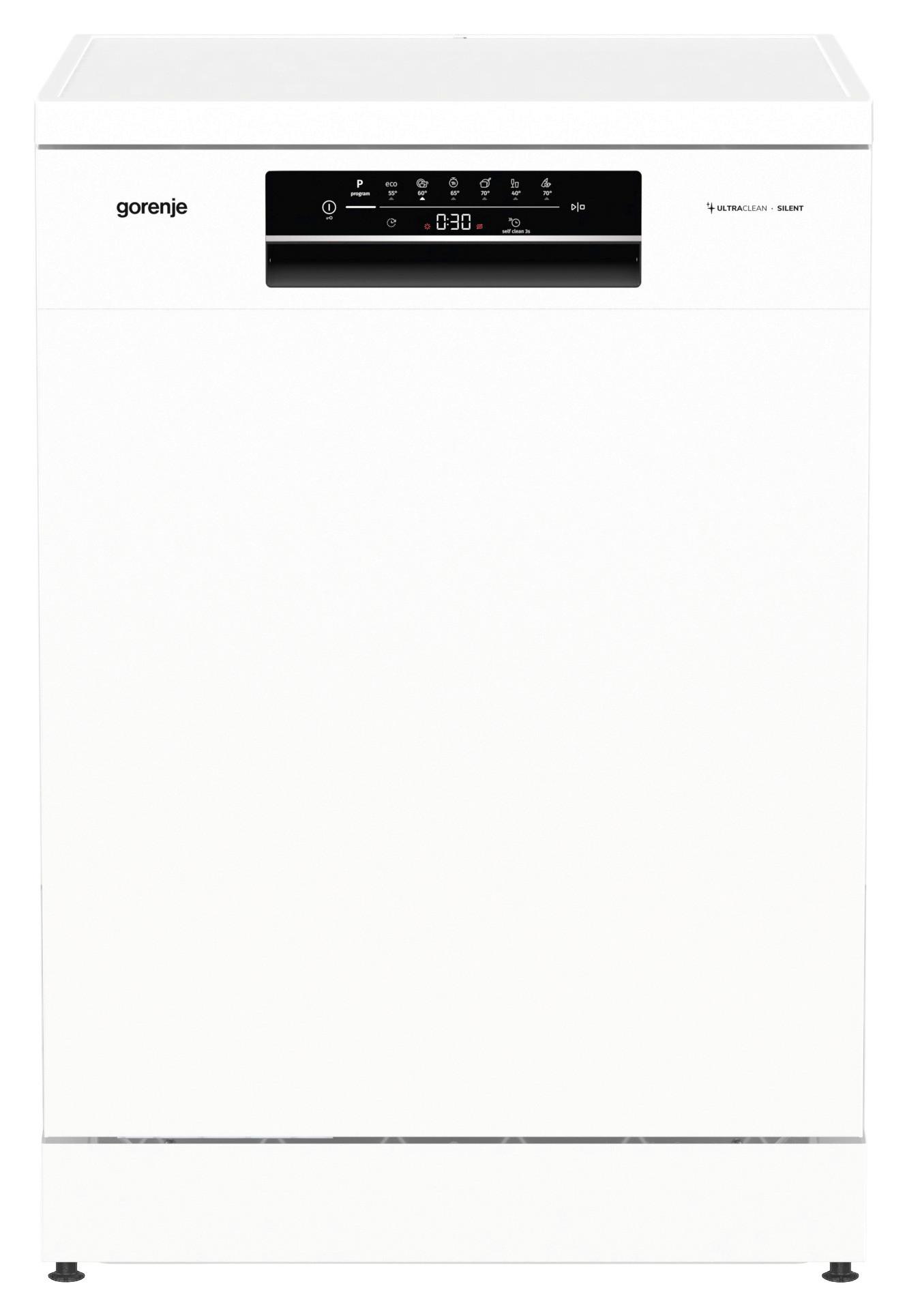Geschirrspüler Gs642e90w B: 59,9 cm Freistehend Weiß - Weiß, Basics, Kunststoff/Metall (59,9/84,5/59,7cm) - Gorenje