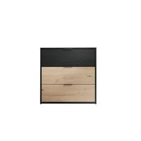 Kommode Rimini Anthrazit/Eiche B: 80cm - Anthrazit/Schwarz, Design, Holzwerkstoff (80/80/40cm) - MID.YOU