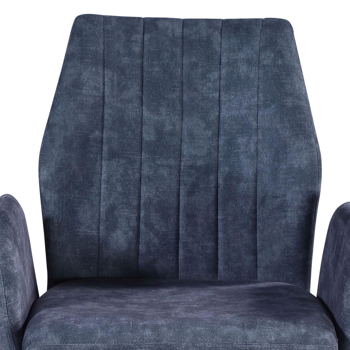 Étkezőszék Johanna 2 - fekete/szürke, Modern, textil/fém (57/90/60cm)
