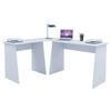 Eckschreibtisch B 135cm H 74cm Masola, Weiß - Weiß, Design, Holzwerkstoff (105/135/74cm) - MID.YOU