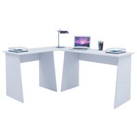Eckschreibtisch B 135cm H 74cm Masola, Weiß - Weiß, Design, Holzwerkstoff (105/135/74cm) - MID.YOU