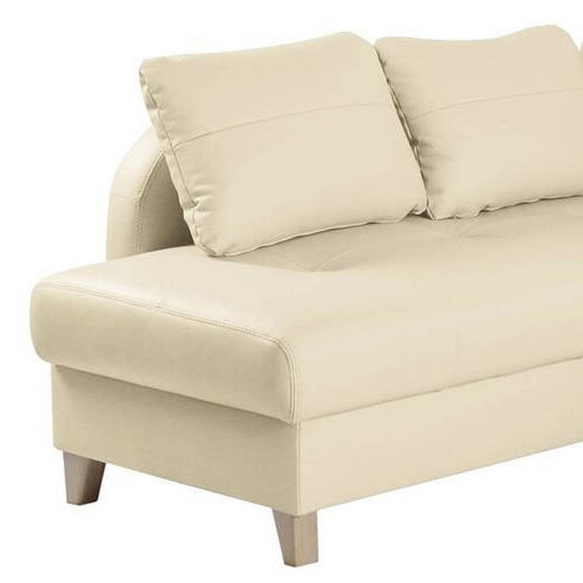 Ecksofa Compact Beige B: 168x227 Cm - Beige/Buchefarben, Design, Leder/Textil (168/227cm) - Livetastic