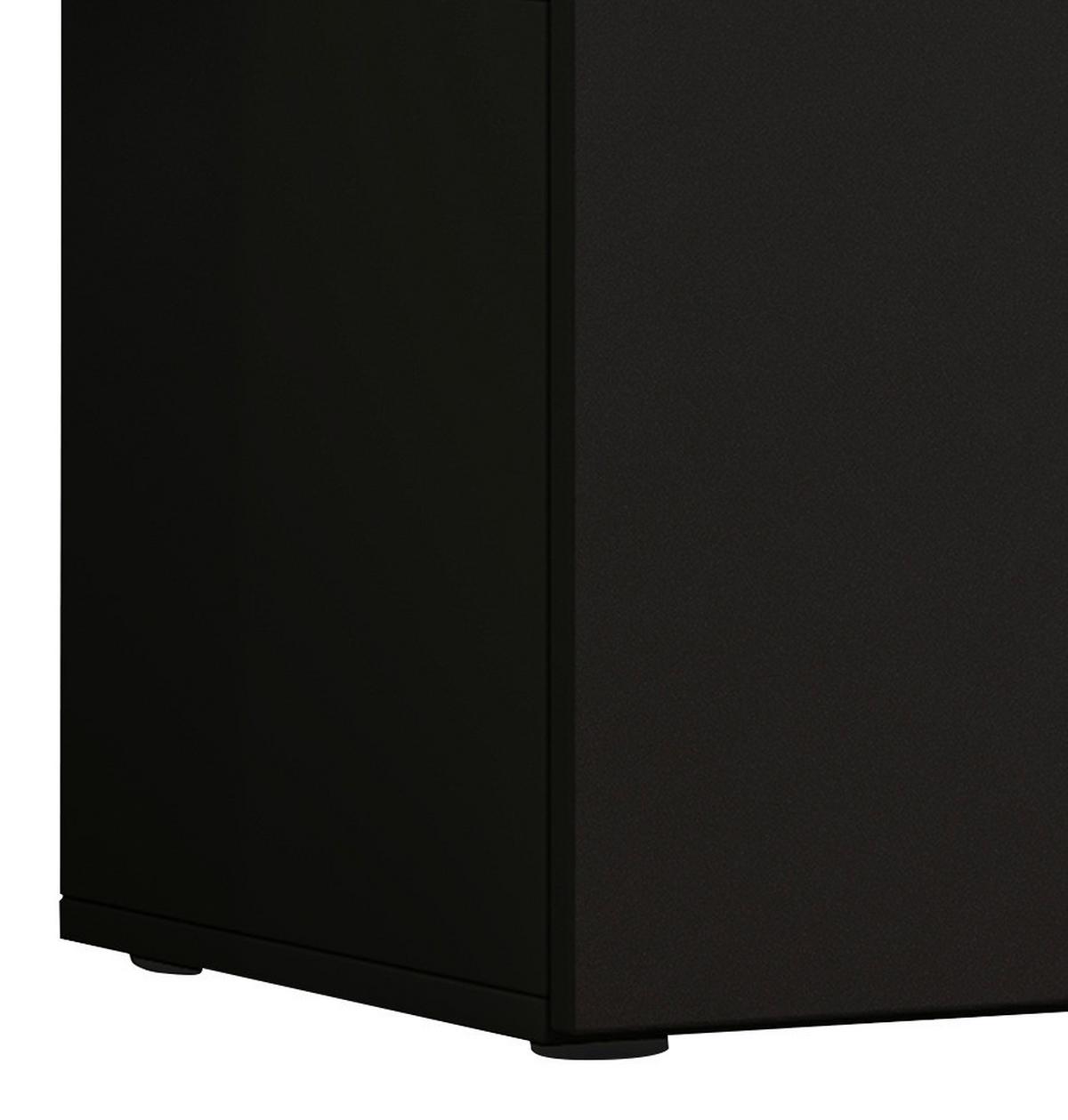 TV - skrinka Lowina š: 115 cm čierna - čierna, Konventionell, kompozitné drevo/plast (115/40/36cm) - MID.YOU