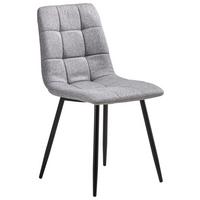 Polsterstuhl Empoli Grau, B: 44,5 cm - Schwarz/Grau, LIFESTYLE, Textil/Metall (44,5/86/54,5cm) - Livetastic
