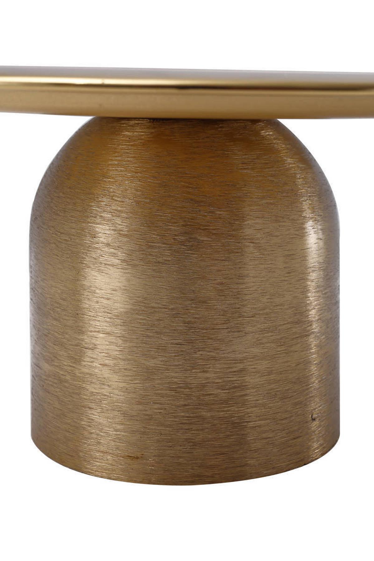 Tortenplatte Rund Eisen Art Deco D: 29 Cm - Goldfarben/Rosa, Trend, Metall (29/14cm) - Kayoom