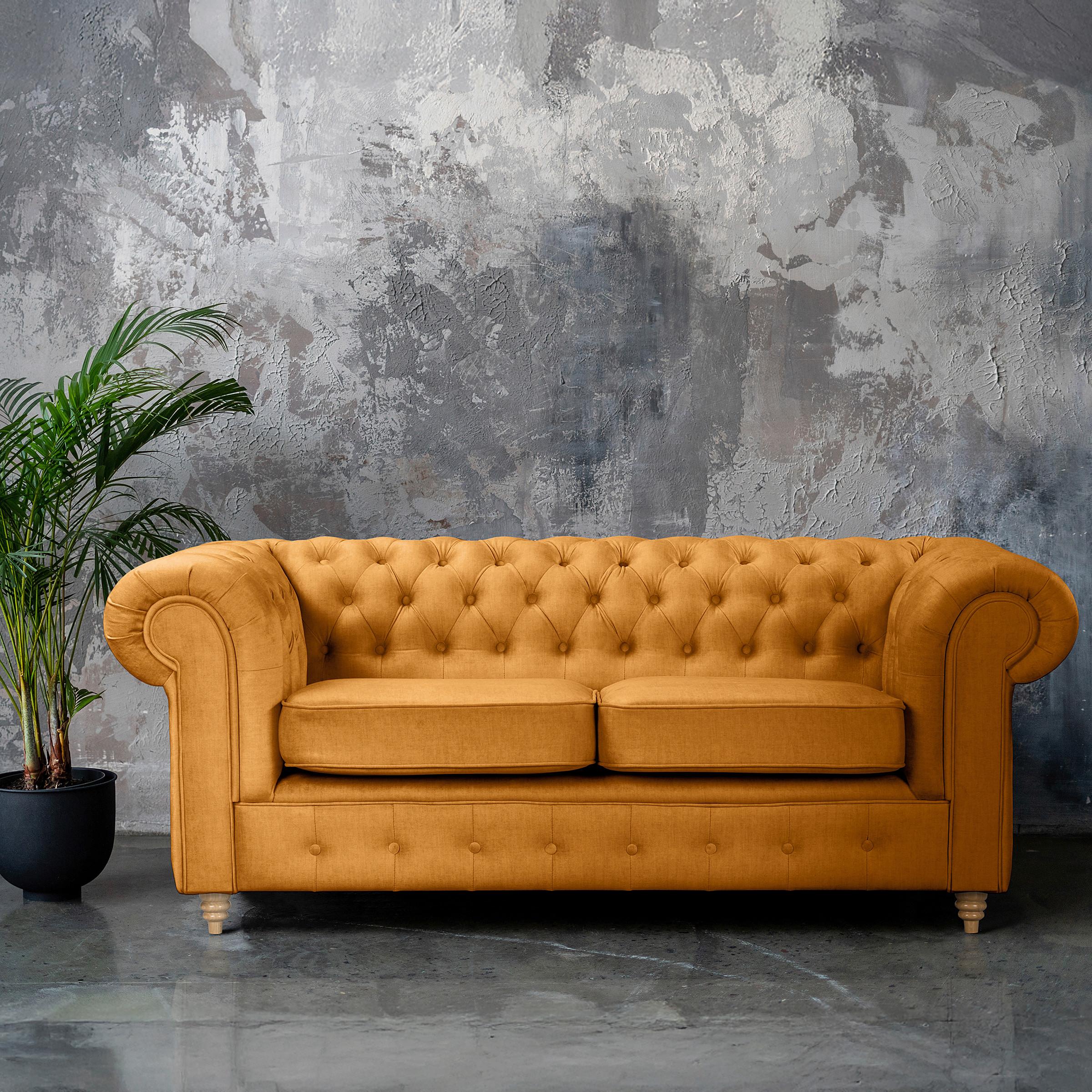 Schlafsofa Laura Bernsteinfarben, B: 190cm - Bernsteinfarben/Braun, Design, Textil (190/74/91cm) - P & B