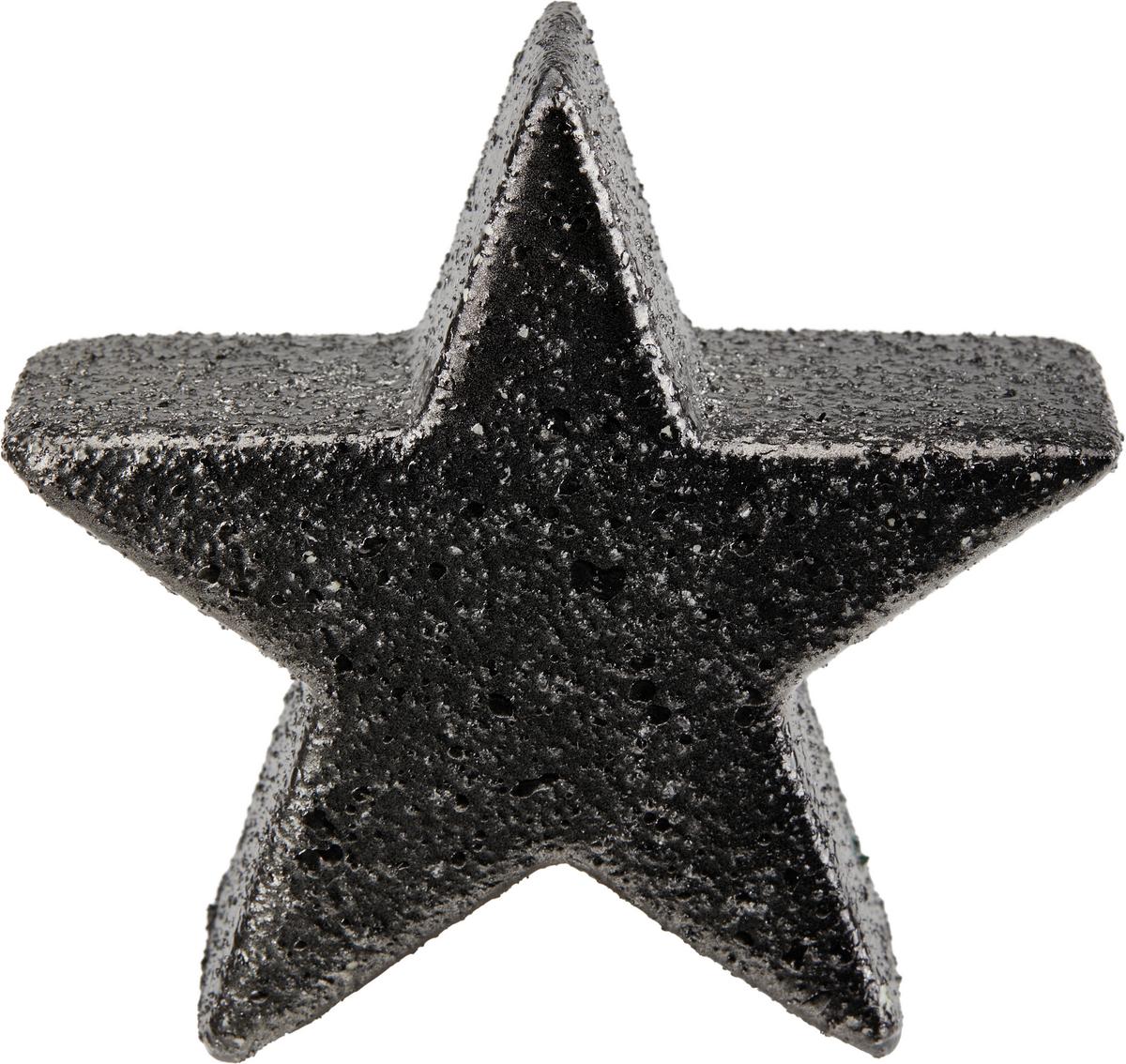 Dekostern Star, B/H: ca. 10/10cm - Schwarz, MODERN, Keramik (10/10/3,5cm)
