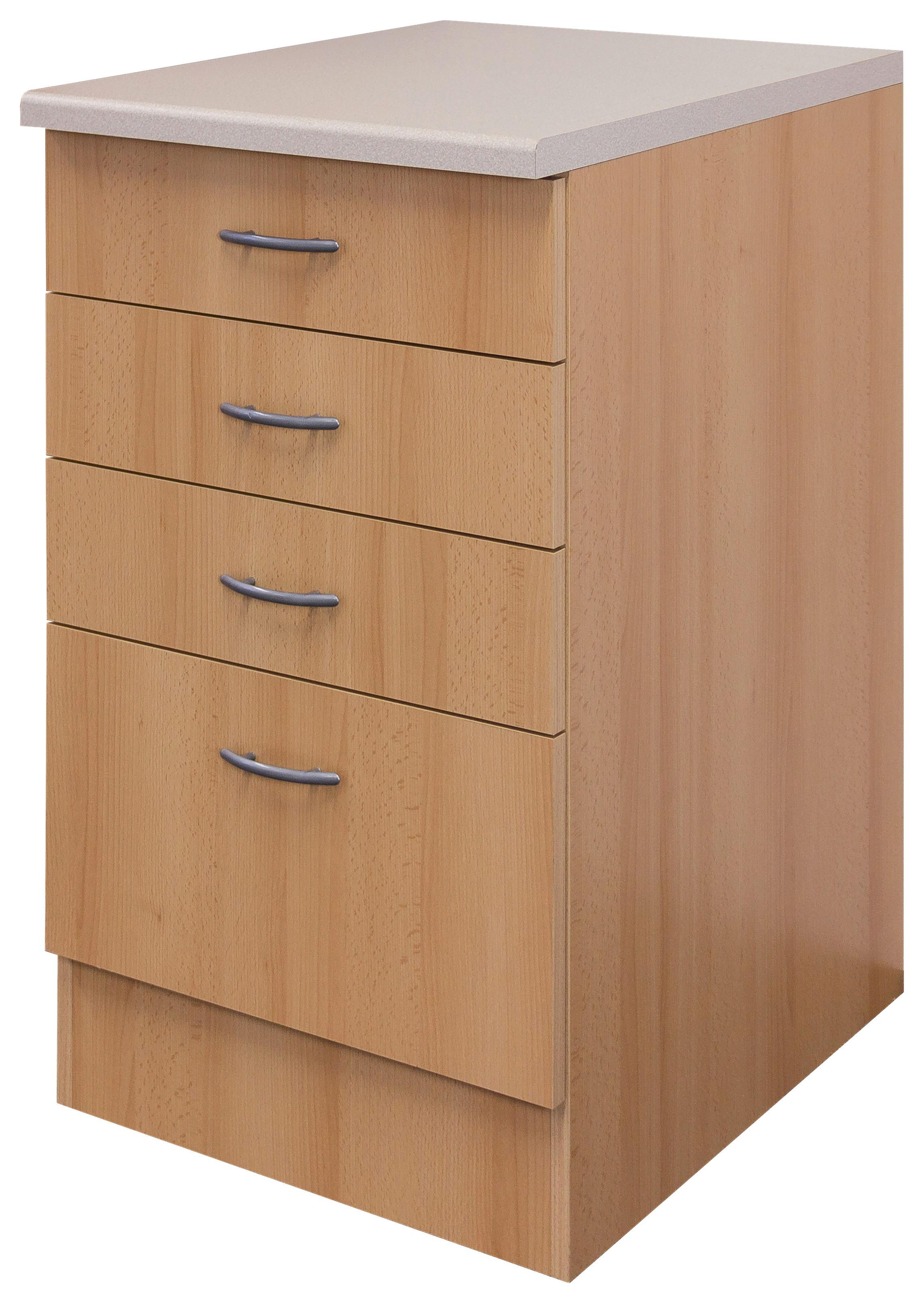 Spodní skřiňka NANO dekor buk 50 - barvy buku/béžová, kompozitní dřevo/plast (50/85/60cm) - MID.YOU