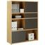 Regál Riga - barvy dubu/antracitová, Moderní, kompozitní dřevo (116,6/156,3/37cm) - Premium Living Regál Riga - barvy dubu/antracitová, Moderní, kompozitní dřevo (116,6/156,3/37cm) - Premium Living