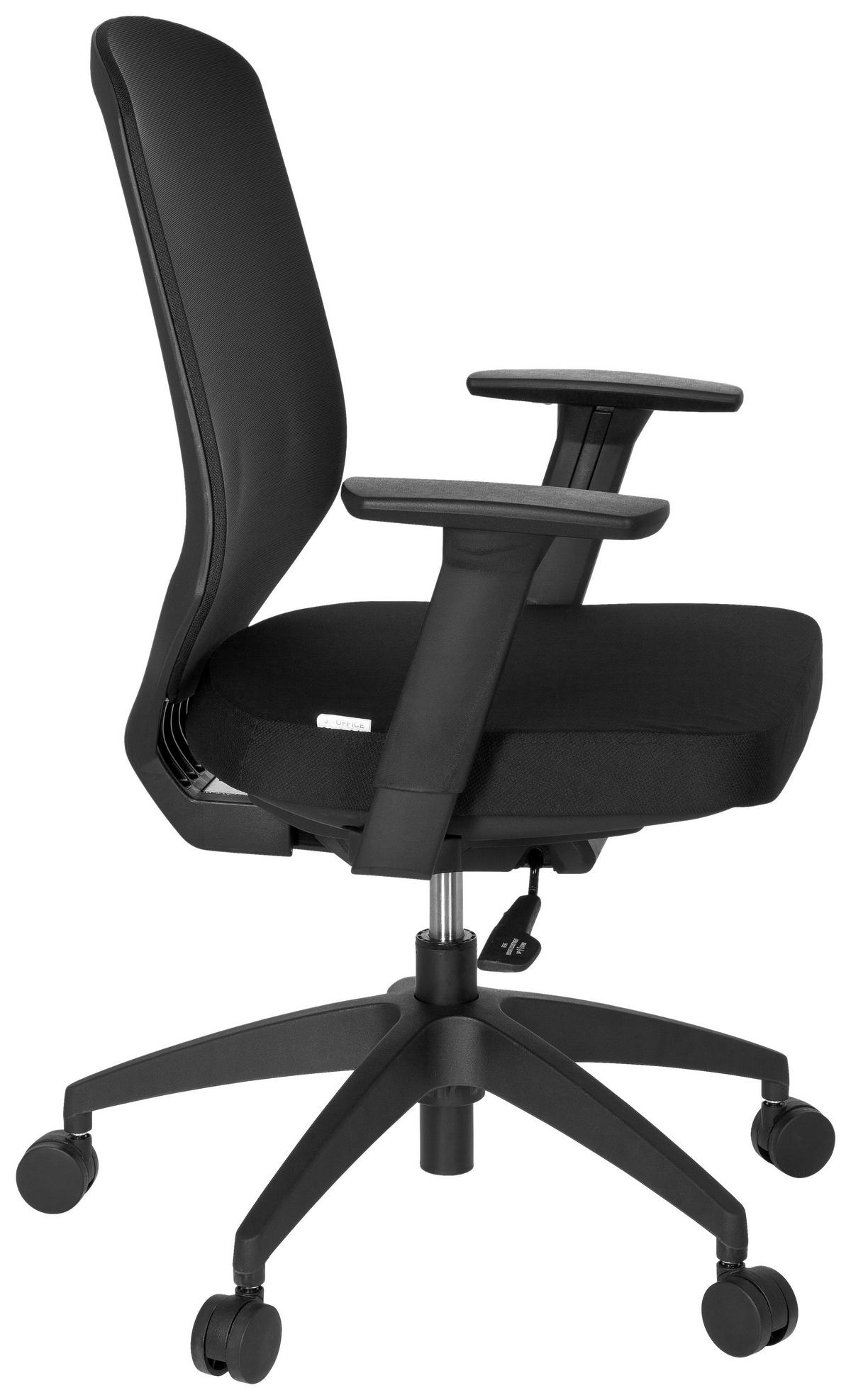 Drehstuhl Delight Pro Schwarz - Schwarz, MODERN, Kunststoff/Textil (56/105/47cm) - MID.YOU