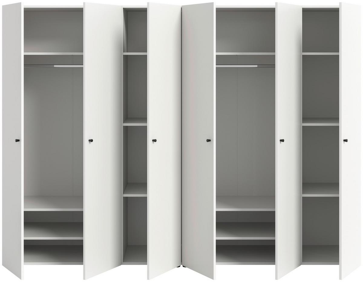 Drehtürenschrank Darwin, Weiß B: 240 Cm - Weiß, MODERN, Holzwerkstoff (240/176/51cm) - MID.YOU