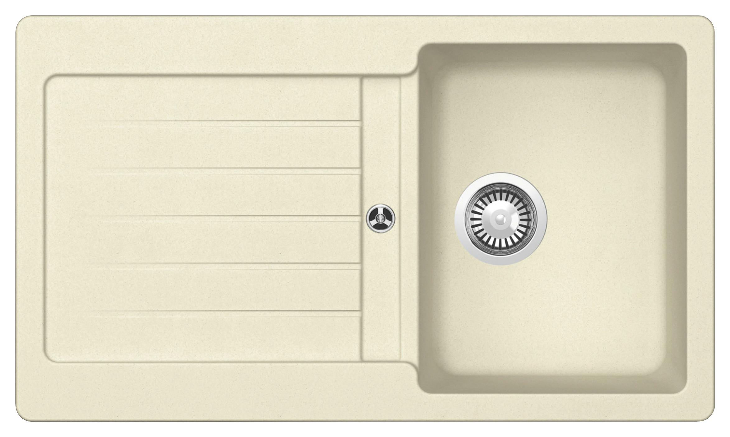 Spüle Austin Creme B: 86 Cm - Creme, Design, Stein (86/21/50cm) - Respekta