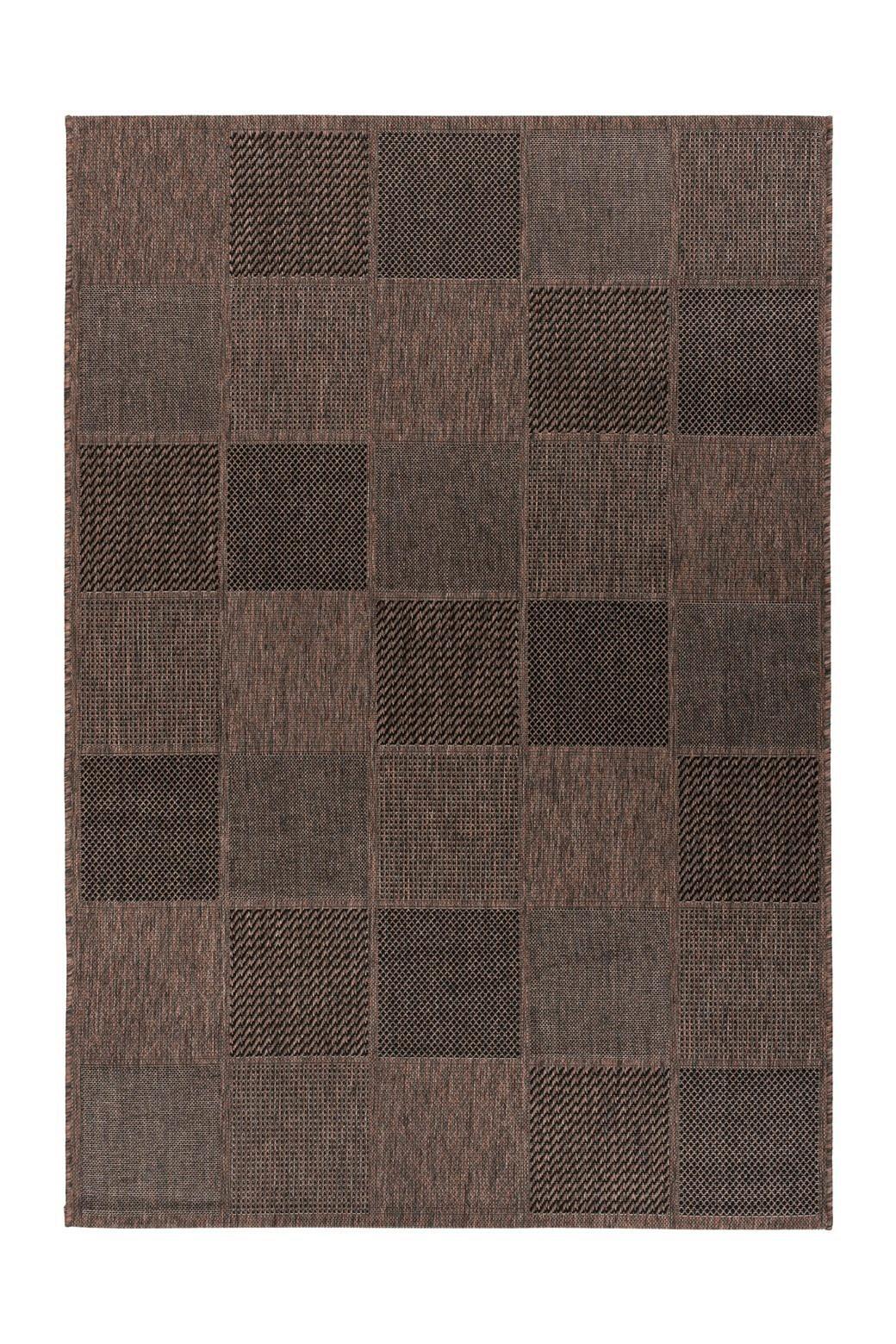 Flachwebteppich Splash 400 Braun/Grau, 80x150 cm - Braun/Grau, KONVENTIONELL, Textil (80/150cm)