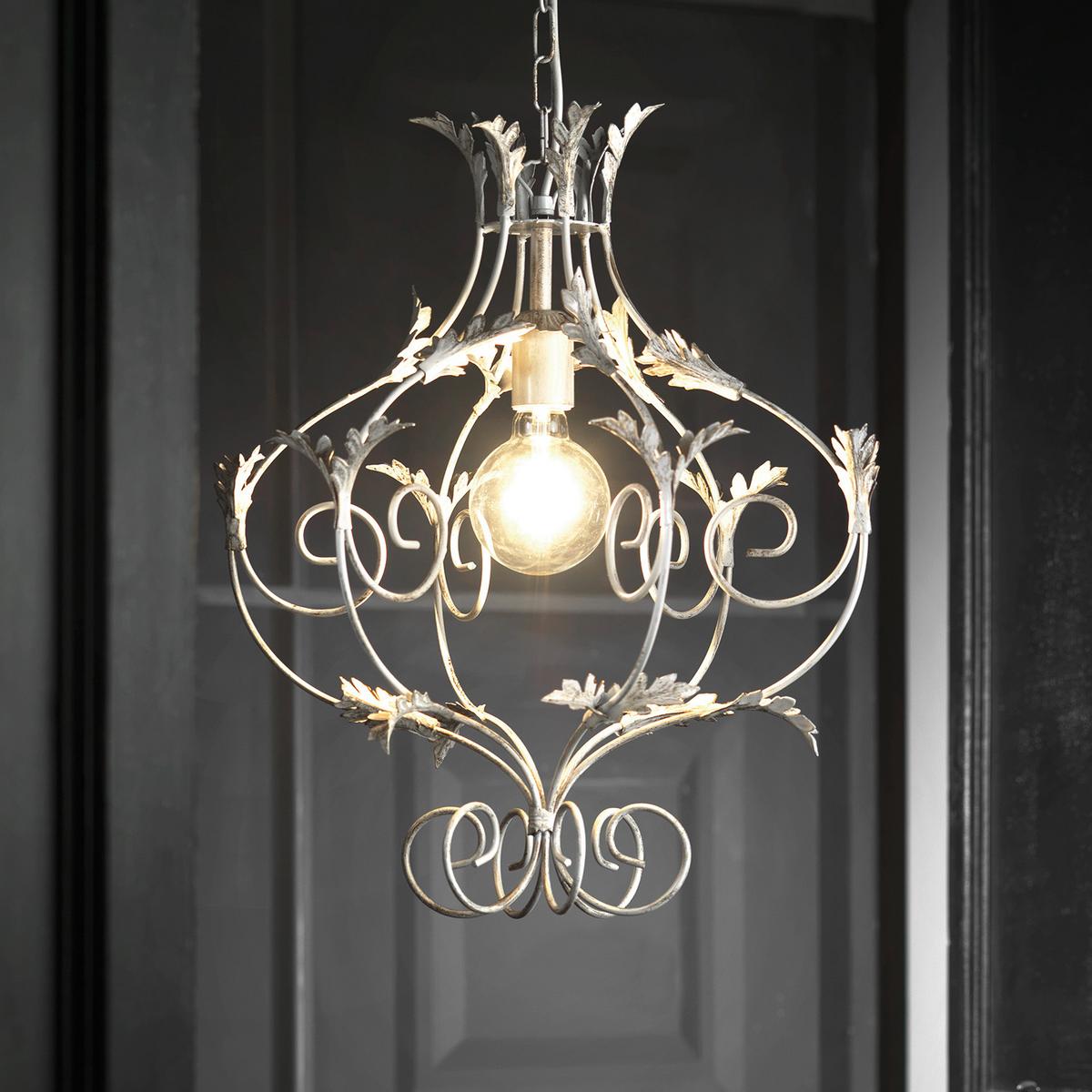 Hängeleuchte 1735/Sa - Weiß, KONVENTIONELL, Metall (45/105cm)