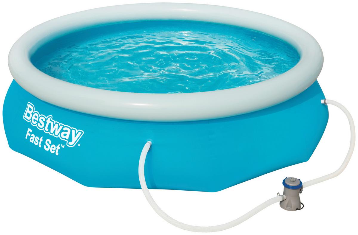 Schwimmbecken Rund Pascha mit Pumpe Ø 305 cm - Blau, Kunststoff (305/76cm) - Bestway