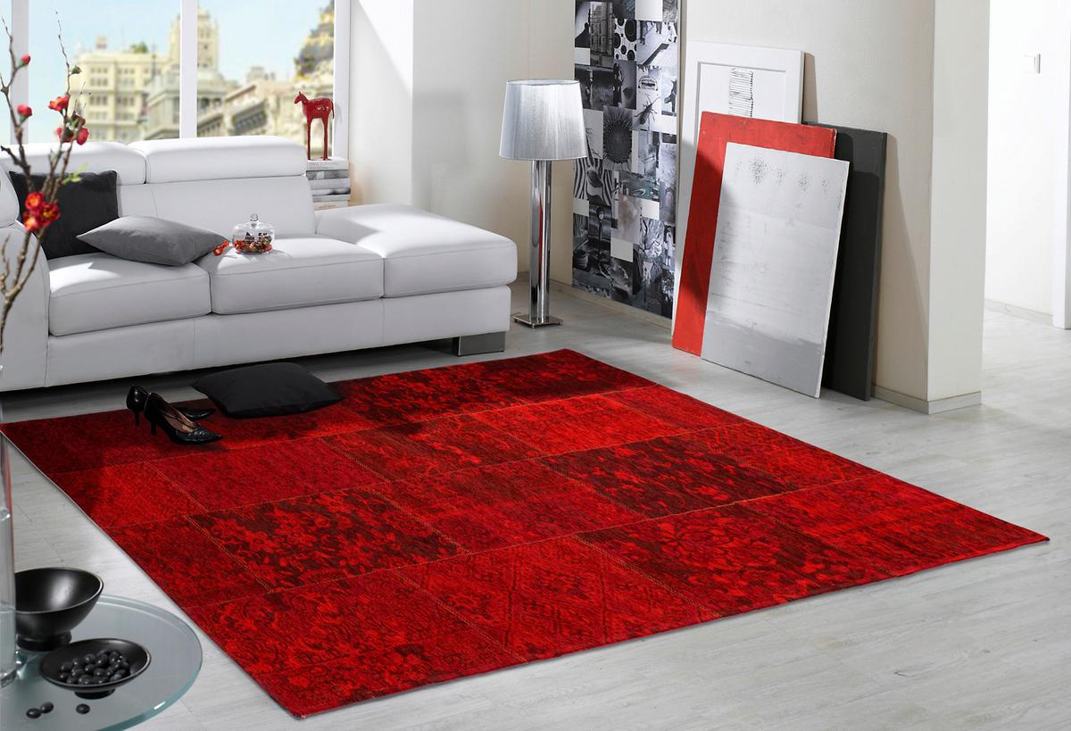 Vintage-Teppich Alanis Allover Dunkelrot 40x60 cm - Dunkelrot, LIFESTYLE, Textil (40/60cm) - Novel