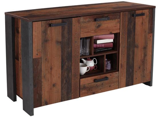 Komoda Sideboard Clif - tmavosivá, Moderný, kov/kompozitné drevo (156,4/86,3/41,6cm) Komoda Sideboard Clif - tmavosivá, Moderný, kov/kompozitné drevo (156,4/86,3/41,6cm)